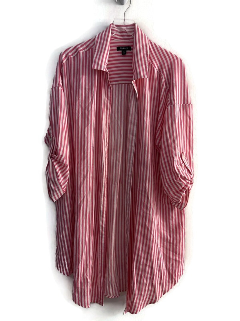 Torrid Pink & White Stripe Coverup Size 2